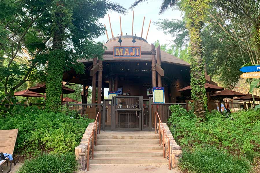 The entrance to Maji Pool Bar