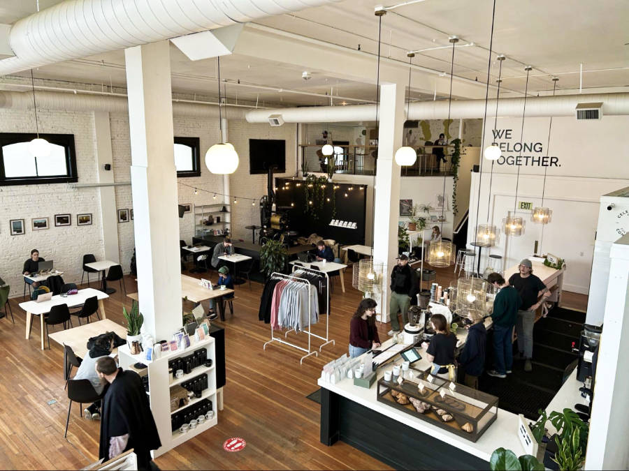 Interior view of the Makeworth Coffee