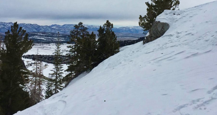 Scenic view from the slopes of Mammoth Mountain