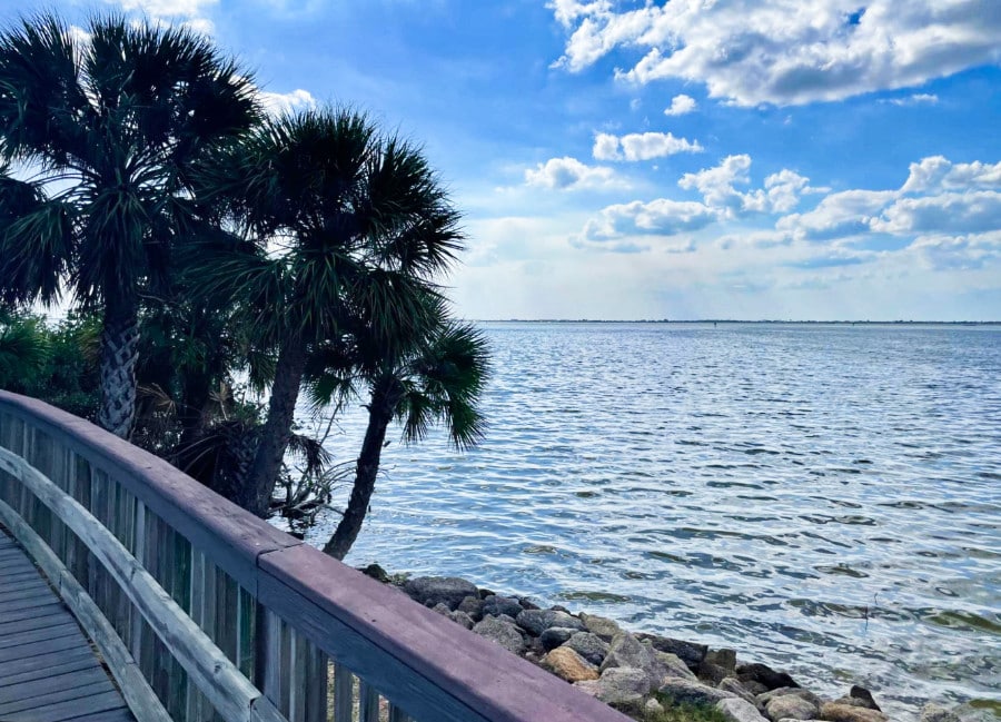 View of the Banana River Lagoon from the footbridge