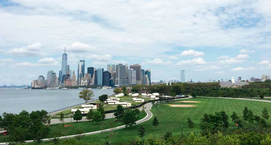 Overlooking view of Manhattan in New York City