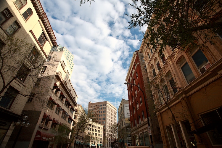 Old buildings in the Exchange District of Downtown Winnipeg