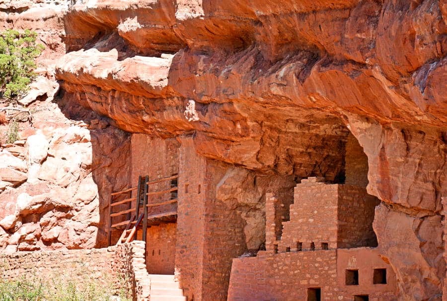 View of the cliff dwellings in Manitou Springs