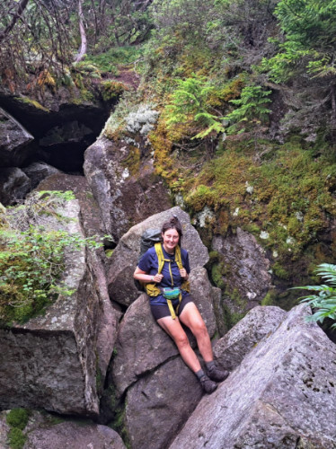Marina Martinelli during a hiking trip in New Hampshire