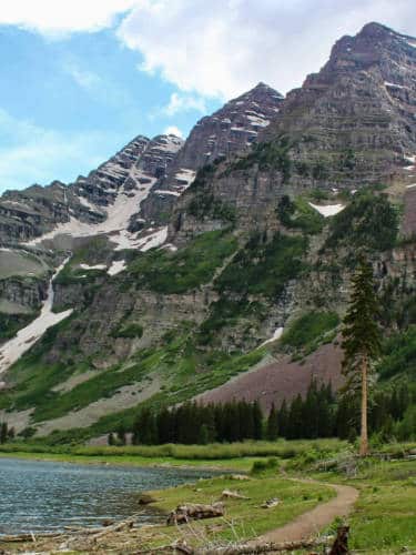 Scenic view at the Maroon Bells in Aspen, Colorado