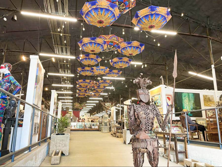 View of the displayed art pieces at Marquee art gallery