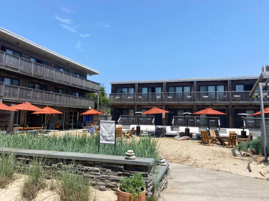 View at the Marram Hotel in Montauk beach