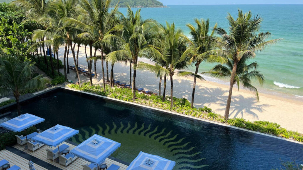 Overlooking view of the Sun Pool at the JW Marriott Phu Quoc