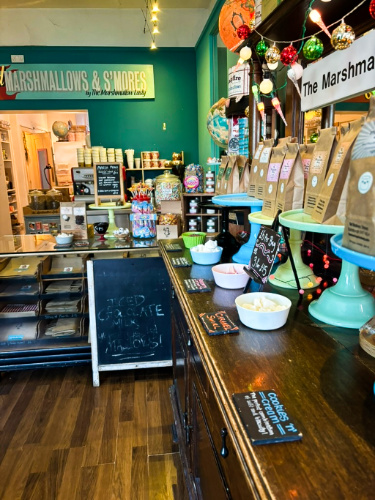 View of the flavored marshmallow samples inside The Marshmallow Lady