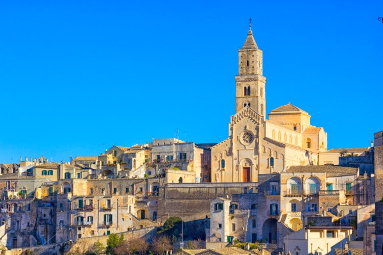 The view outside Matera Cathedral