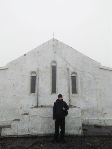Matthew Reppond on top of the Croagh Patrick in Ireland