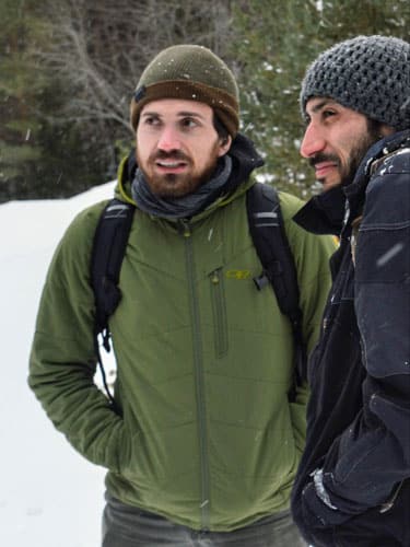 Matthew Reppond with his friends during their hike in the Georgian backcountry