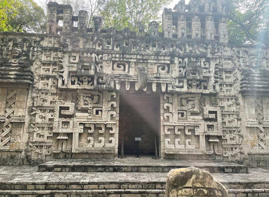 Mayan Temple from the outside in the Museum of Anthropology