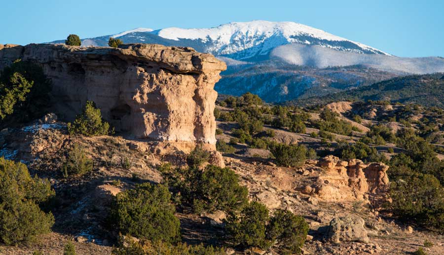 Overlooking view at the Sangre de Cristo Mountains