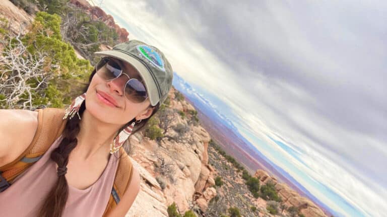 The author McKenna Mobley at the rock trail