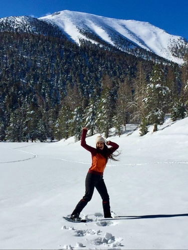 McKenna Mobley enjoying skiing during winter in Inland Empire
