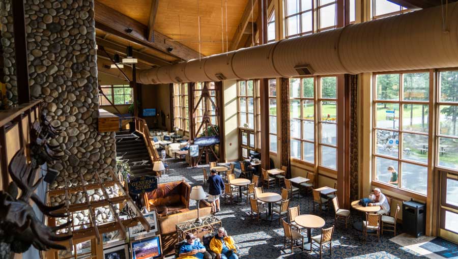 View from the inside of the McKinley Princess Wilderness Lodge