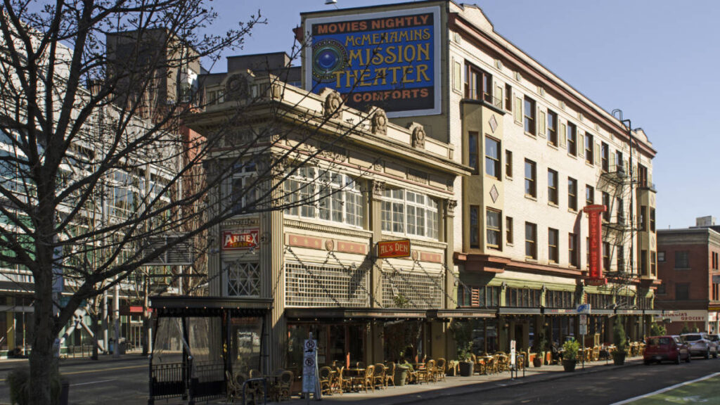 The McMenamins Crystal Ballroom building from the outside