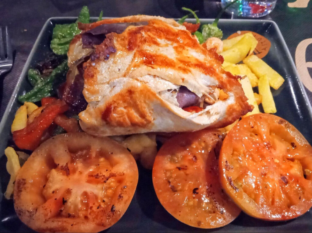 A plate of authors meal in Asturias