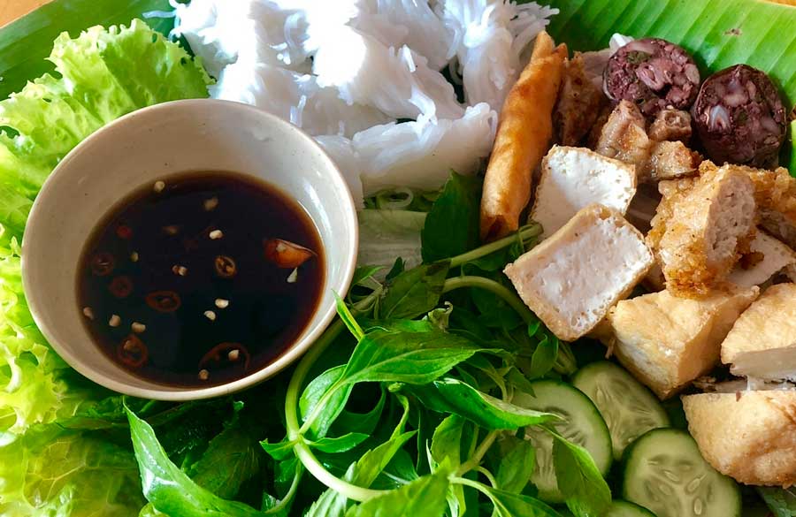 A meal on a plate from Vietnam