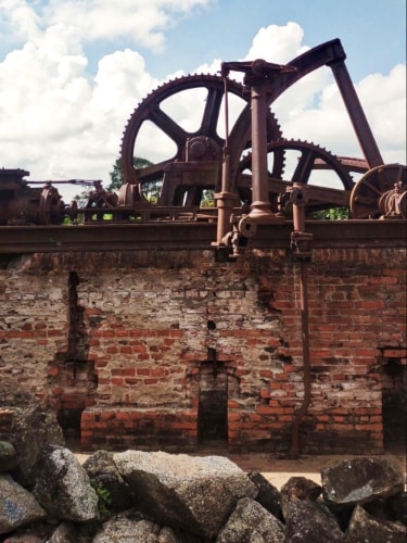 View of the mechanisms of the Sugar Plantation Ruins
