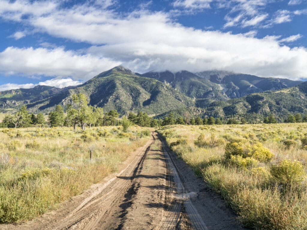View of the Medano Pass Primitive Road in Colorado