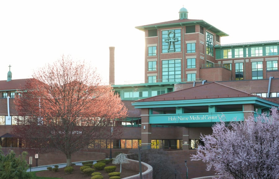 Exterior view of Holy Name Medical Center in Teaneck