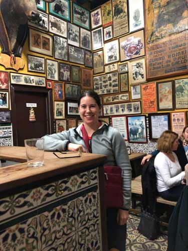 Meg O’Connor inside the Casa Manteca in Cadiz, Spain