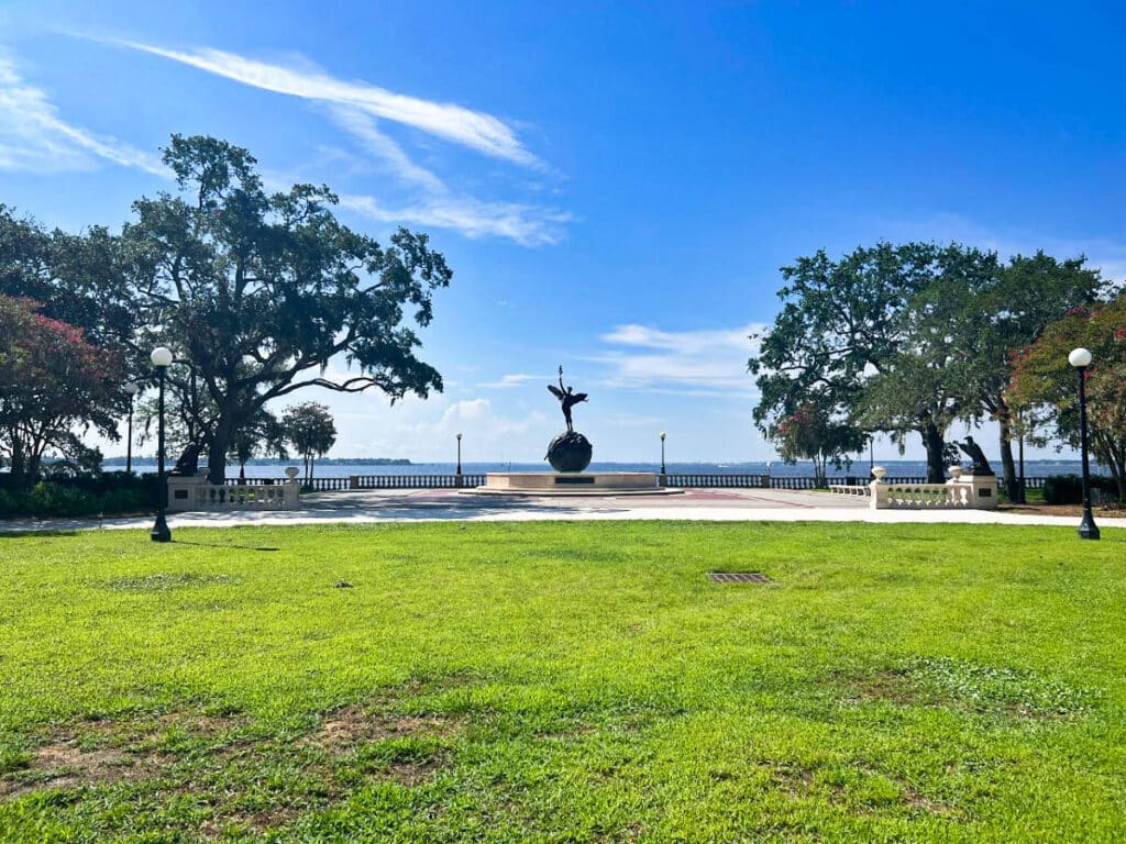 View of the greenery around the Memorial Park in Riverside Avondale Neighborhood