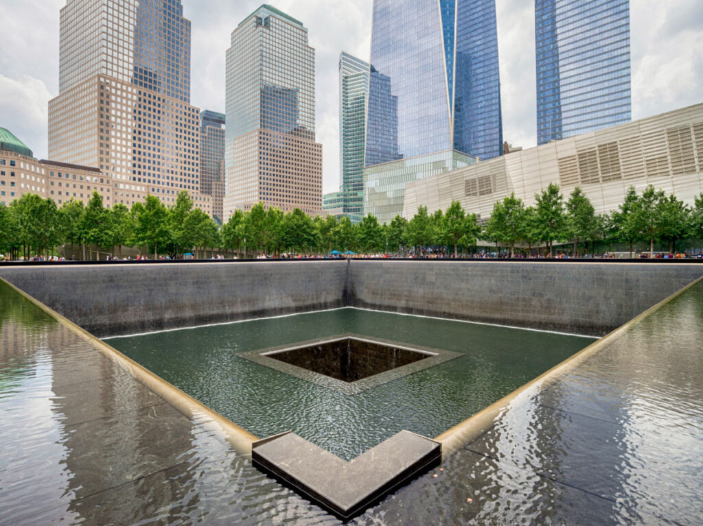 World Trade Center Memorial Ground Zero, it is dedicated to the anniversary of the 9-11 attack
