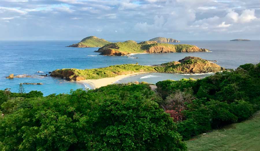Overlooking view of Mermaid's Chair in St. Thomas