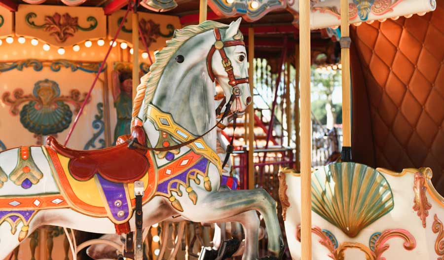 A carousel ride in Disneyland