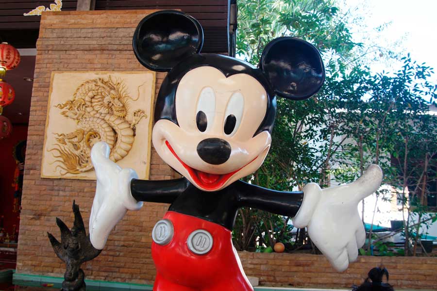 A Mickey Mouse statue displayed in Disneyland