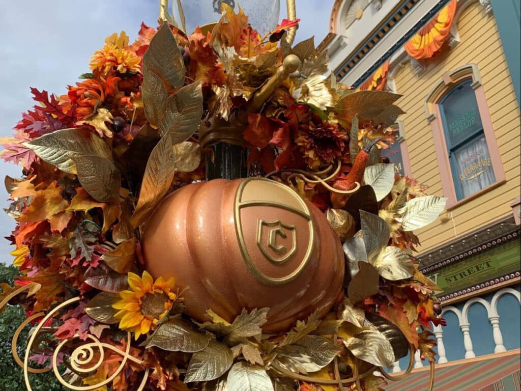 A street lap with Halloween decor at Mickey’s Not So Scary Halloween Party