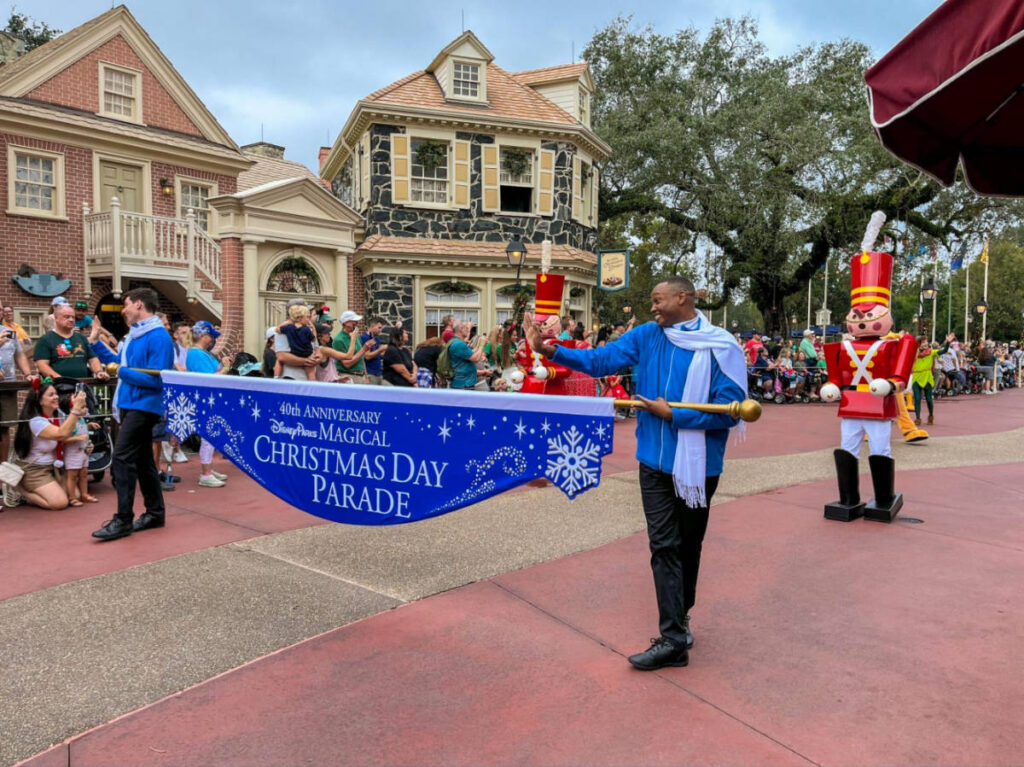 View of the Disney Magical Christmas Day Parade