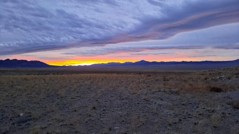 Scenic view of the sunset in Utah