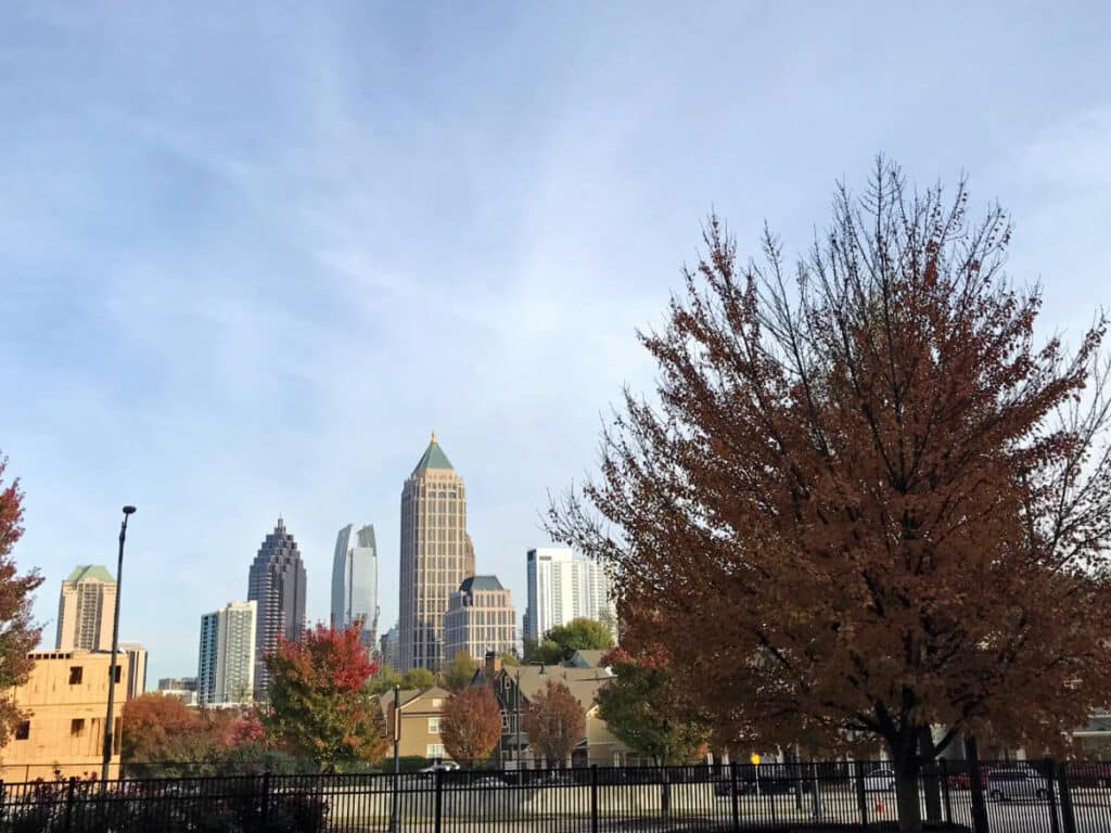 Skyscrapers from afar in Midtown Atlanta