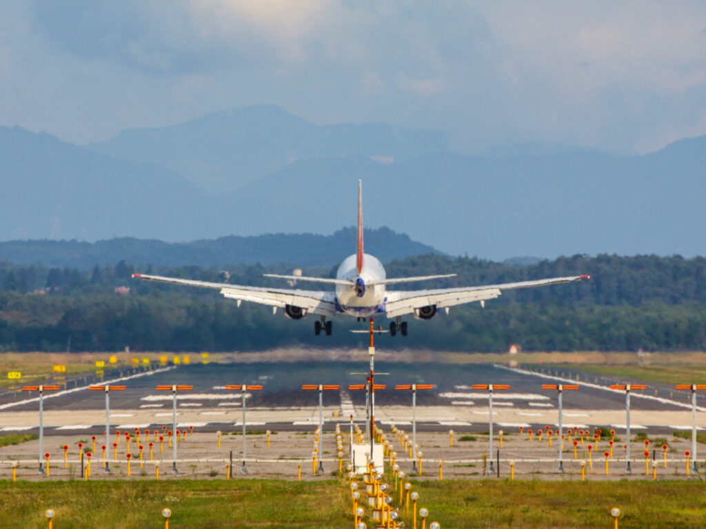 An airplane in Milan Malpensa Airport