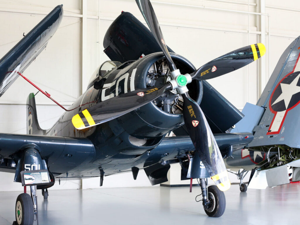 An aircraft on display at Military Aviation Museum