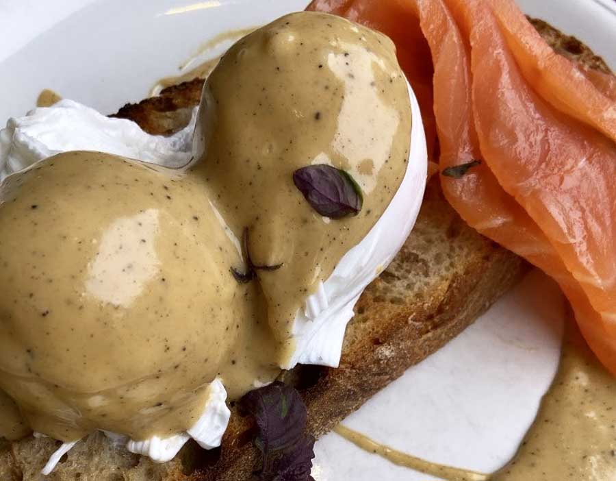 A burnt butter hollandaise in Milk Cafe