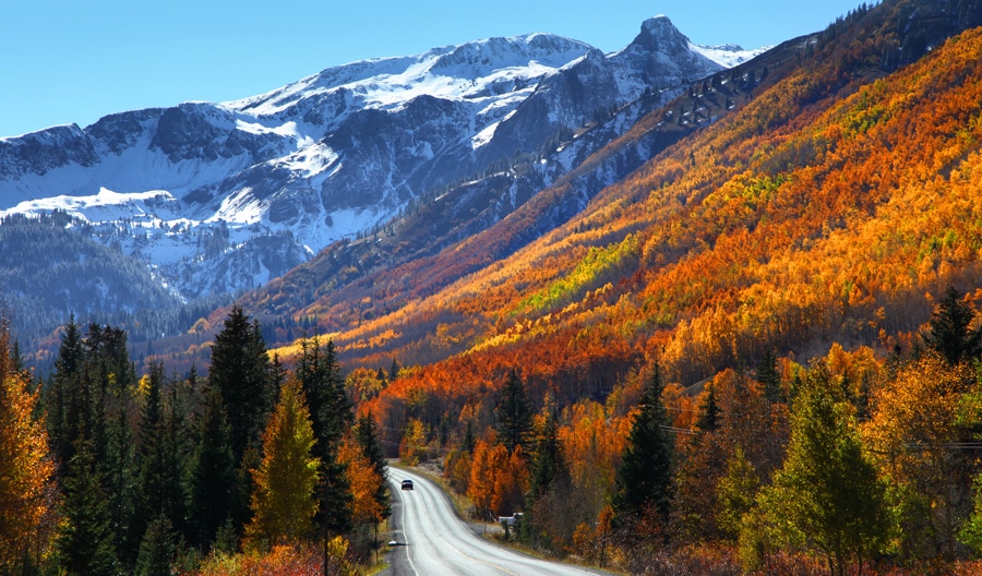 View of the Million Dollar Highway to Silverton