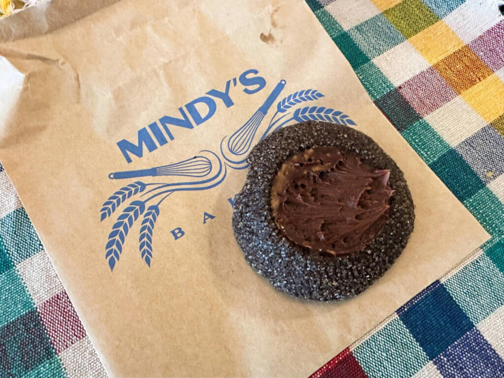 A chocolate cookie from Mindy’s Bakery