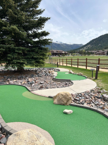 A mini golf course at the YMCA of the Rockies
