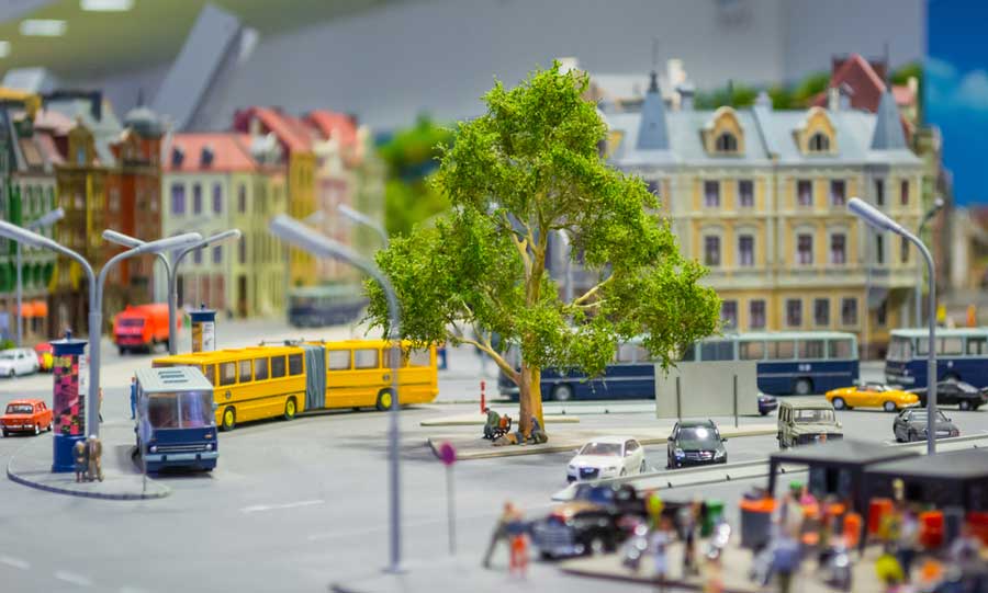 One of the displays inside the Mini Time Machine Museum of Miniatures