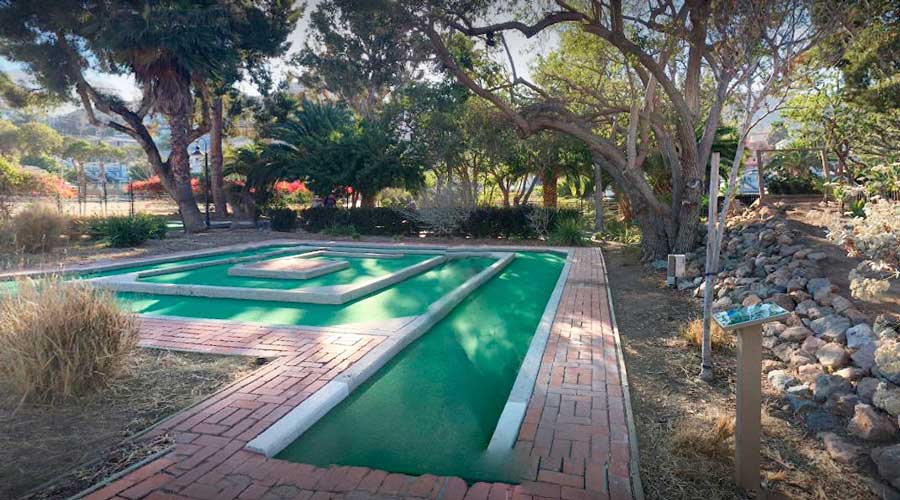 An empty miniature golf course in Catalina Island