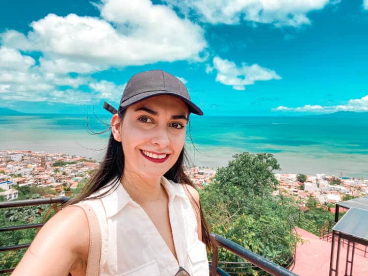 The author, Clara, in Mirador de la Cruz del Cerro