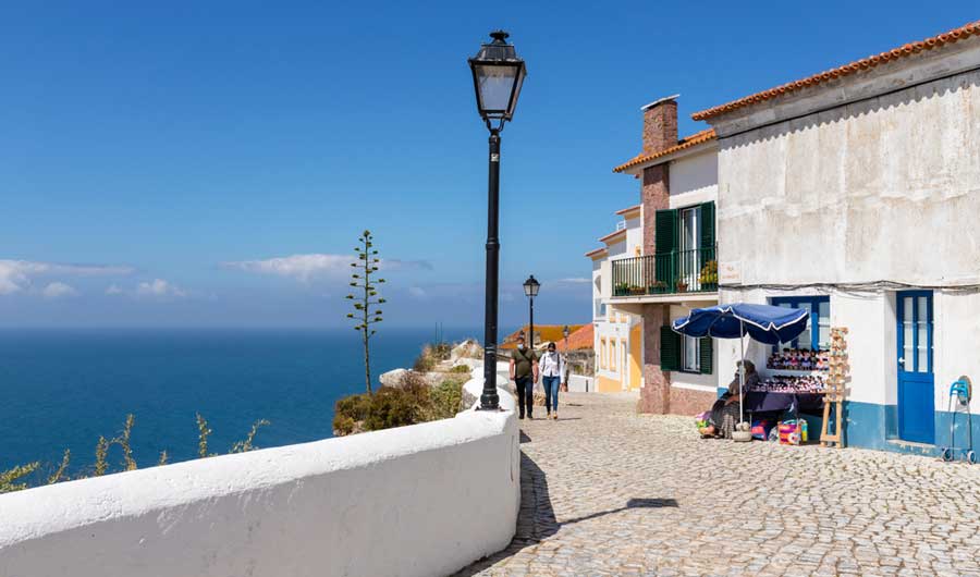 Calm view under the clear blue sky in Miradouro do Suberco