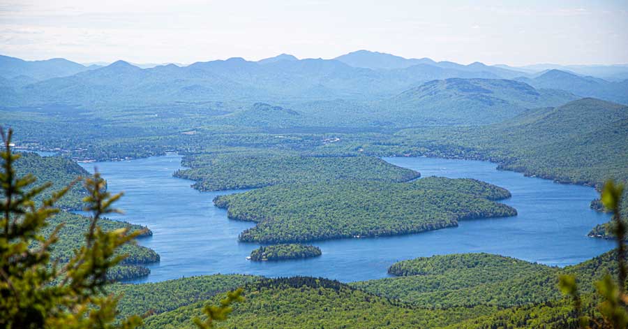 Overlooking view of the Mirror Lake