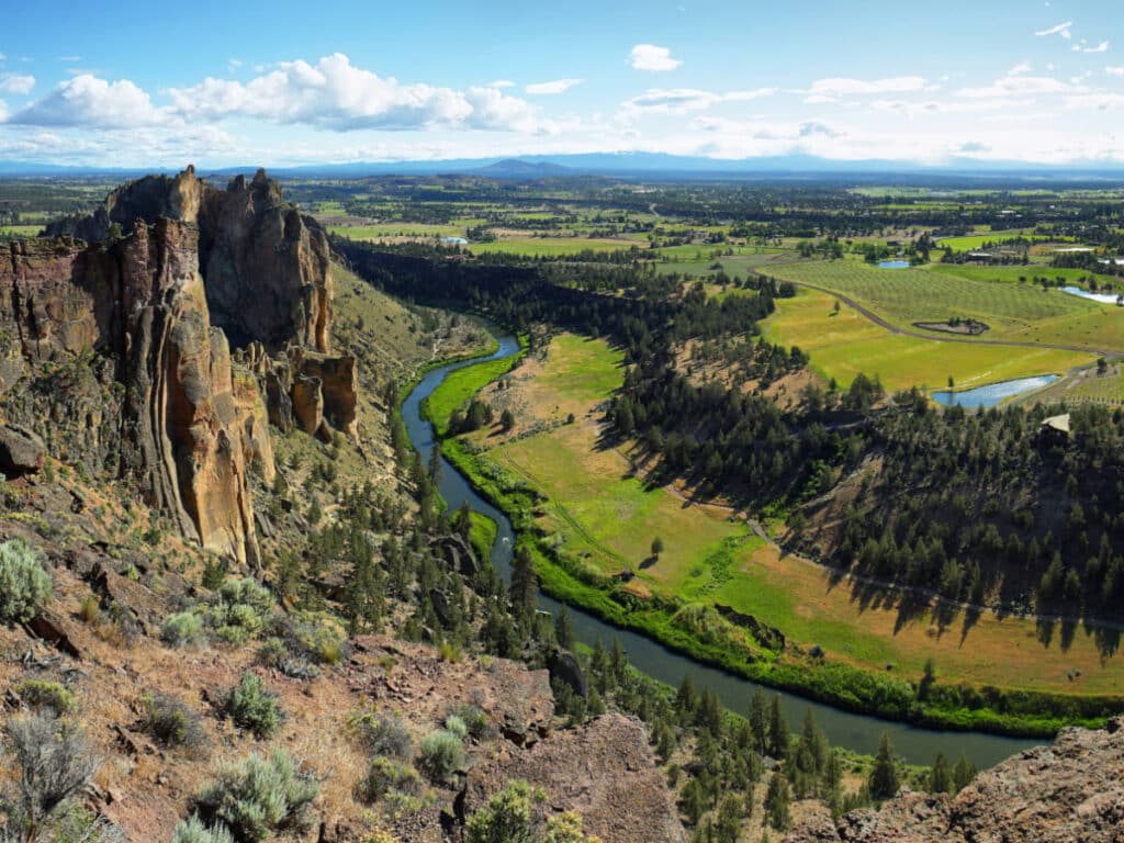 Overlooking view of the Crooked River