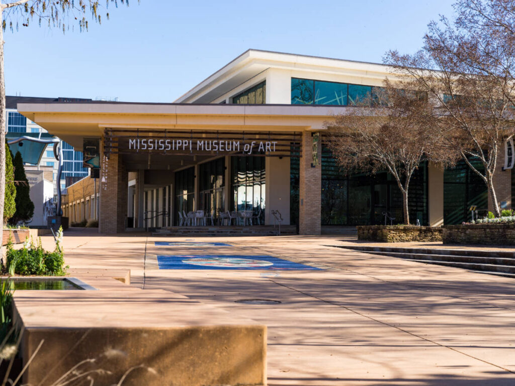 View of the entrance to Mississippi Museum of Art